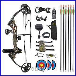 10-30LBS Junior Compound Bow and Arrows Archery Set Target Right Hand Youth Kids