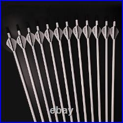 12Pcs Spine 500 Carbon Arrow OD 7.8mm For 30-80lbs Compound /Recurve Bow Hunting