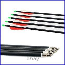 12x Carbon Arrows 30.5 Hunting Tournament Arrows Recurve Compound up to 90lbs 500