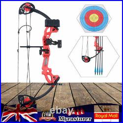15-25lbs Compound Bow Arrow Archery YOUTH KIDS JUNIOR Shooting RIGHT HAND UK