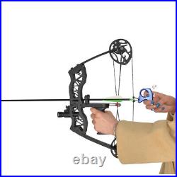 16 Mini Compound Bow Arrow Set 25lbs Fishing Hunting Archery Right Left Hand