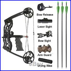16 Mini Compound Bow Set 40lbs Arrow Bowfishing Hunting Archery Right Left Hand