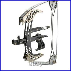 25lbs Archery Mini Compound Bow Set 23inch Triangle Bow Arrows Laser Sight Grey