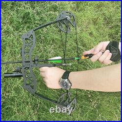 25lbs Mini Compound Bow Arrow Set 16 Hunting Archery Laser Sight RH LH Fishing