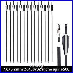 26/28/30/32Inche Pure/Mixed Carbon/Glassfiber Arrow Compound/Recurve Bow Hunting
