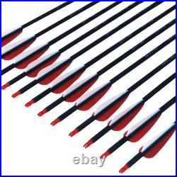 28/30/31Archery Carbon Arrow Spine500 for Compound/Recurve Bow Long Bow Archery
