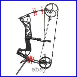 30-55lbs Compound Bow Steel Ball Dual-use Hunting Fishing Archery RH LH Shooting