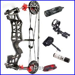 30-60lbs Compound Bow Steel Ball Fishing Hunting Catapult Right Hand Archery Set