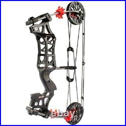 30-60lbs Compound Bow Steel Ball Fishing Hunting Catapult Right Hand Archery Set