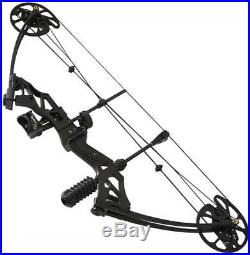 30-75 lbs Pro Black Archery RTH Compound Bow Hunting Right Hand Bow Kit 16-32'
