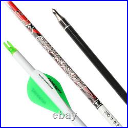 32 Pure Carbon Arrows ID6.2 SP300-800 Recurve Compound Bow Hunting