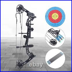 35-70lbs 329fps Adult Compound Bow Set Archery Hunting Shooting With 12 Arrows