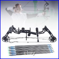 35-70lbs 329fps Compound Bow Arrows Kit Adjustable Archery Hunting Target NEW
