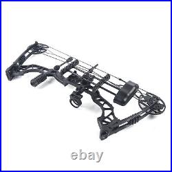35-70lbs Compound Bow Arrow Archery Hunting Target Shooting BLACK Right Hand New