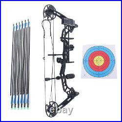 35-70lbs Compound Bow Arrow Archery Hunting Target Shooting BLACK Right Hand New