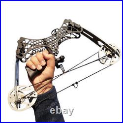 35lbs Compound Bow With 3pc Arrows Mini Hand Grip Hunting Fishing Archery Bow