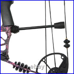 40-60lbs Compound Bow Carbon Arrows Kit Adjustable Archery Hunting Target