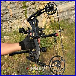 40-70lbs Carbon Compound Bow Steel Ball Arrows Archery Hunting Fishing RH LH