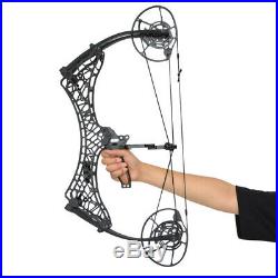 40-70lbs Compound Bow Short Axis Adjustable 350FPS Archery Hunting Let-off 90%