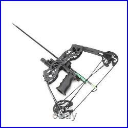 40lbs Mini Compound Bow & Arrows Kit Portable Archery Fishing Hunting Set UK