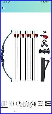 54 40 lbs Archery Hunting Bows Recurve Compound Bow Shooting Set black