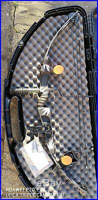 55lb adjustable Compound Archery Bow with Flambeau case and accessories