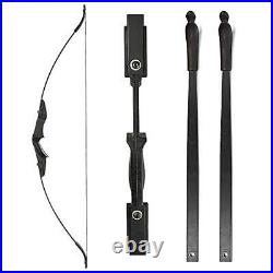 57 Takedown Recurve Bow Double Arrow Rest Design Black Longbow Hunting Compound