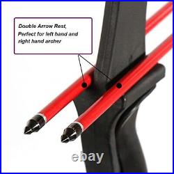 57 Takedown Recurve Bow Double Arrow Rest Design Black Longbow Hunting Compound