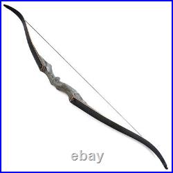 60 Takedown Longbow Recurve Bow 20-60lbs Wooden Archery Hunting Black Hunter