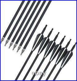 6/12/24/36 Spine 350/500 Pure/Mixed Carbon/Glassfiber Arrow Compound/Recurve Bow