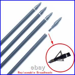 6/12/24pcs 28/30/31 Carbon Arrow 500 Spine For Compound Bow Recurve Bow Arrow