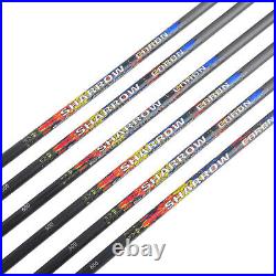 6/12 Archery Pure Carbon Arrows 31 Shaft SP250-600 Recurve Compound Bow Hunting