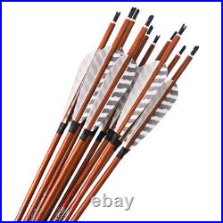 6/12pc 32 Carbon Arrows Spine 350 400 450 500 550 600 700 With 4 Real Feather
