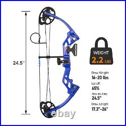 A208 Compound Bow and Arrow Set, 16-20 Lbs Draw Weight, Right Handed Bow for