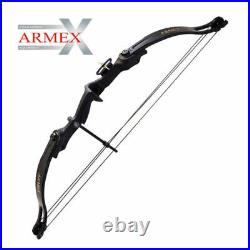 ARMEX Black WARRIOR COMPOUND Bow Kit 20lb draw ARCHERY Family Bow Arrow Set