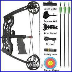 Archery 16 Mini Compound Bow Set 35lbs Right Left Hand Laser Sight Arrows Hunt