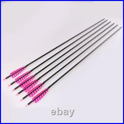 Archery 32'' Carbon Arrows SP400 4 Turkey Feathers Fletching Hunting Target