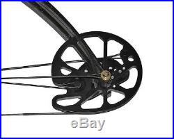 Archery Black Compound Bow 30-70lbs RH Riser Arrow Rest Hunting Set 16-31'' Draw