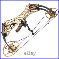 Archery Compound Bow 350fps Short Axis Adjustable 40-85lbs Hunting Fishing Kit