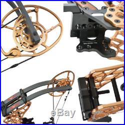 Archery Compound Bow 350fps Short Axis Adjustable 40-85lbs Hunting Fishing Kit