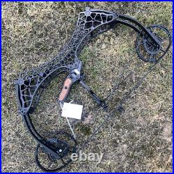 Archery Compound Bow 35-85lbs Short Axis 320fps Arrow Steel Ball Hunting Fishing