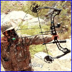 Archery Compound Bow Arrow Set 30-70lbs 329fps Sight Shooting Hunting Target