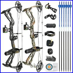 Archery Hunting Compound Bow Kit 0-60lbs/18-31 Adults Youth Target Dragon X8