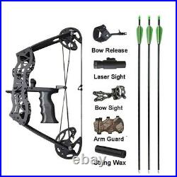 Archery Mini Compound Bow And Arrow Set 35lbs to fish bowfishing Free Shipping