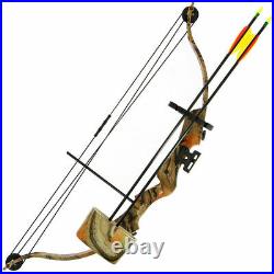 Archery Starter Compound Bow and Arrow 17-21lb Camo Quiver & Arm Guard Beginners