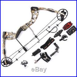 Black/Camo. 30-70lbs Aluminum Alloy Compound Bow Hunting Bow Archery Bow Set
