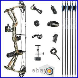 Compound Bow Arrows Kit 0-60lbs Adjustable Adults Youth Archery Shooting Hunting