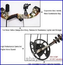 Compound Bow Arrows Kit 30-55lbs Adjustable Adult Archery Hunting Fishing RH LH