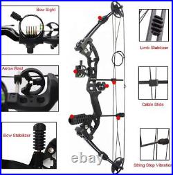 Compound Bow Arrows Kit 30-55lbs Adjustable Adult Archery Hunting Fishing RH LH