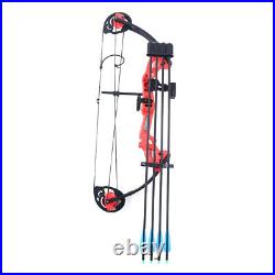 Compound Bow Arrows Set 15-25lbs Adjustable Outdoor Archery Target Shooting Kit